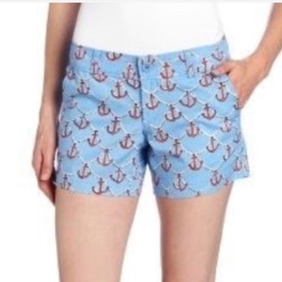 Lilly Pulitzer blue Anchor’s Away Anchor Print Callahan Short - Picture 1 of 7